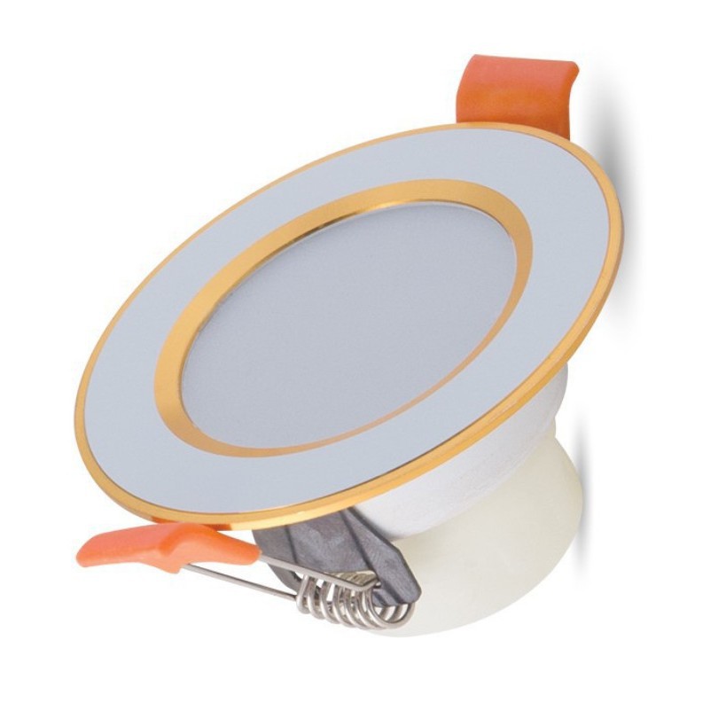 [Siêu Rẻ] - Đèn LED Âm Trần Downlight Rạng Đông Đổi 3 Màu D AT10L DM 60/3W, Vỏ Nhôm Đúc - (Viền Vàng/ Viền Bạc)