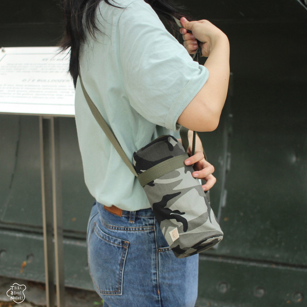 SẢN PHẨM LỖI GIẢM GIÁ - TÚI VẢI ĐỰNG BÌNH NƯỚC HOA VĂN CAMO, ARMY CÓ DÂY ĐEO CHÉO/TÚI ĐỰNG BÌNH GIỮ NHIỆT, LY GIỮ NHIỆT