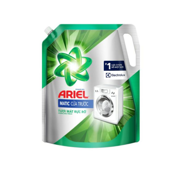 Nước giặt Ariel Matic cho máy giặt cửa trước túi 1,85kg hương tươi mát