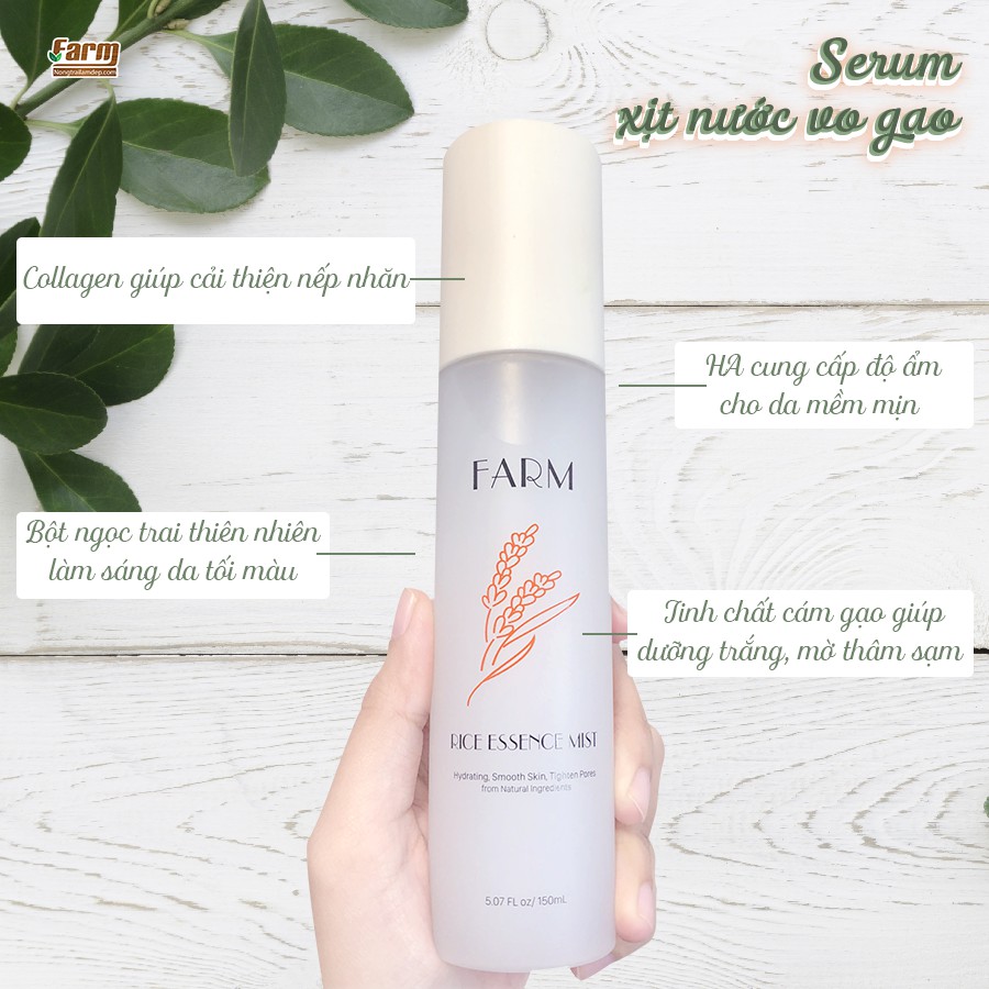 Xịt Khoáng Serum Nước Vo Gạo Farm | BigBuy360 - bigbuy360.vn