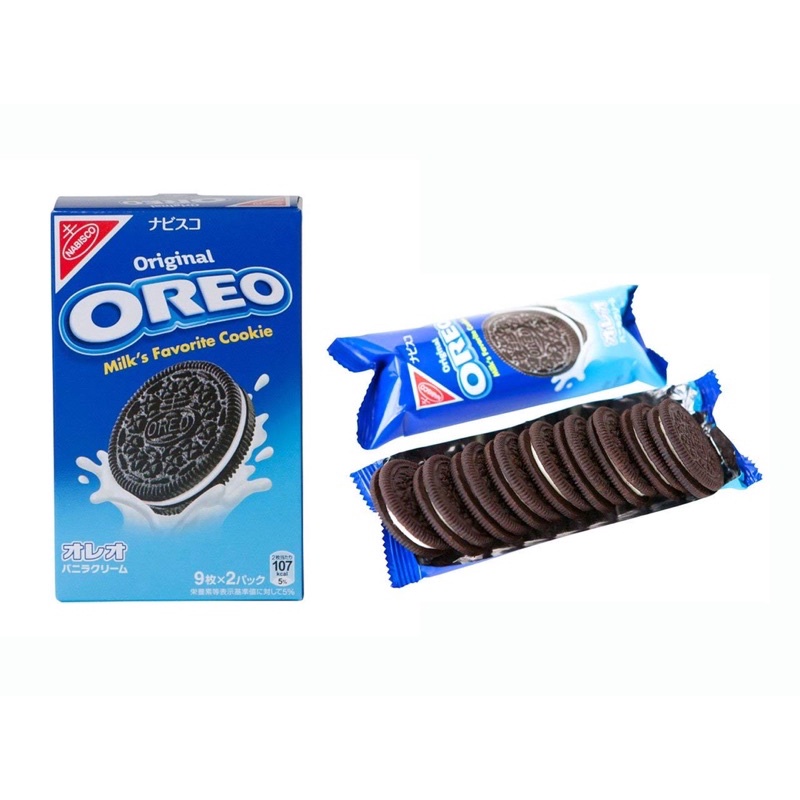 Bánh Quy YBC Và Oreo Kẹp Kem Vani Nhật Bản 164g