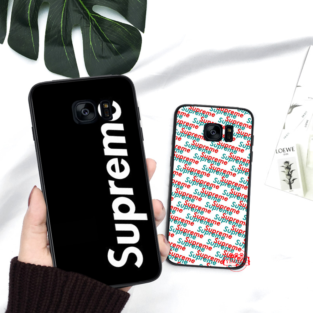 Ốp lưng hình chữ supreme cho Samsung S6 S7 Edge S8 S9 S10 Plus 23E