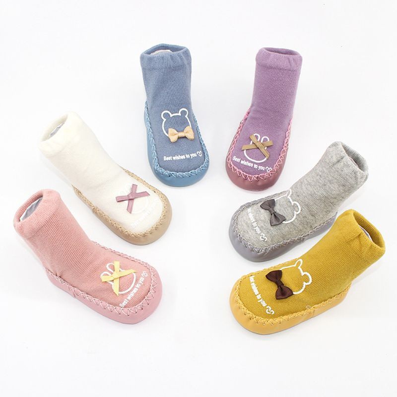 Cute Baby Toddlers Anti-slip Crawling Socks Shoes Toddler Slipper Boots 0-14 Months