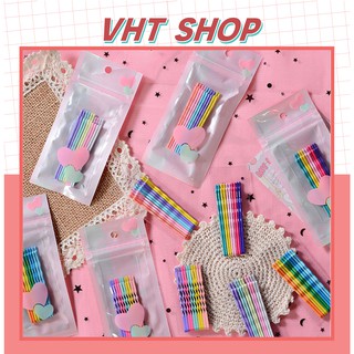 Set 10 chiếc ghim tóc nhiều màu
