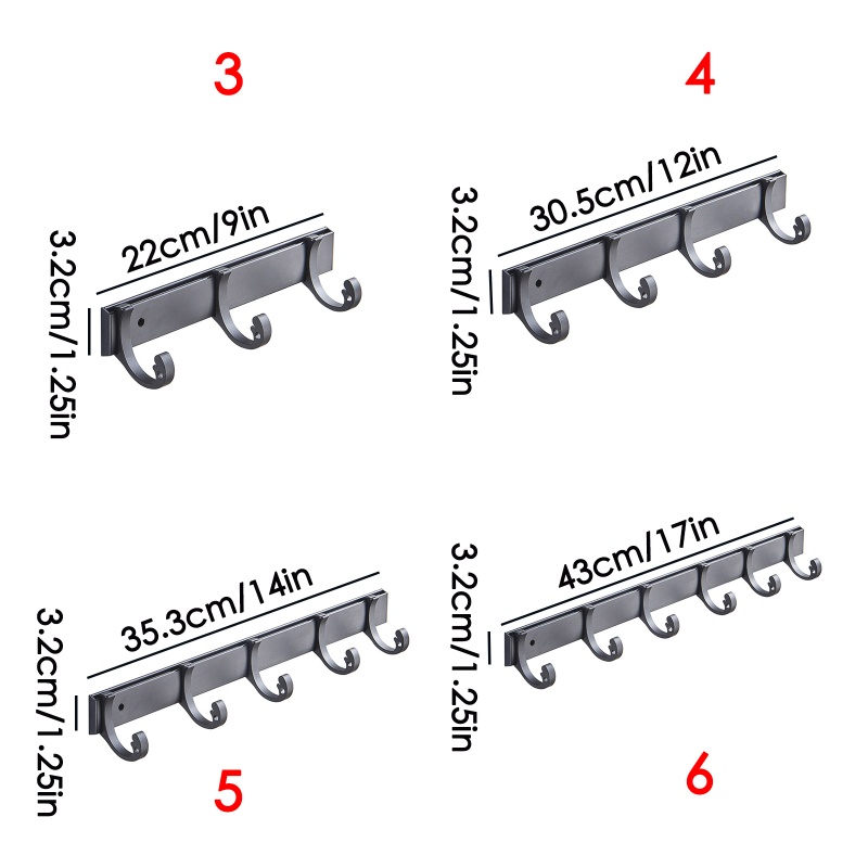QQ Giá Đỡ Treo Khăn Tắm Gắn Tường Chịu Được Sức Nặng Không Cần Khoan