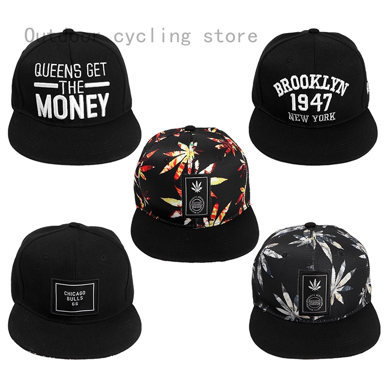 Nón Lưỡi Trai Thêu Hình Lá Phong Phong Cách Hip Hop Năng Động