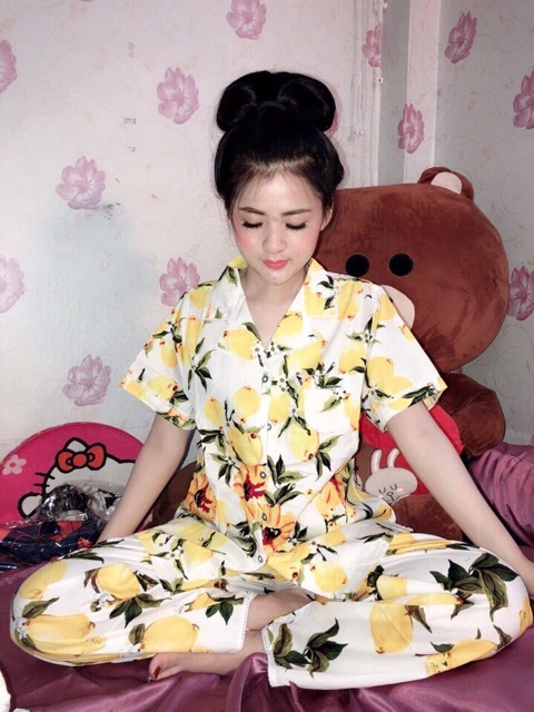 Bộ pirama viền ren