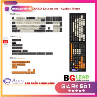 [Sản phẩm mới]Bộ keycap cho bàn phím cơ AKKO Keycap set Carbon Retro (PBT Double-Shot ASA profile 158 nút) thumbnail