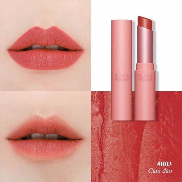 [CHÍNH HÃNG]Son sáp thỏi BLACKROUGE ROSE VELVET màu R03