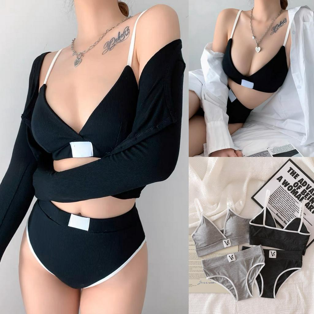 Bộ Quần Áo Lót Cotton Có Điều Chỉnh Dây Hàng Cao Cấp V.S