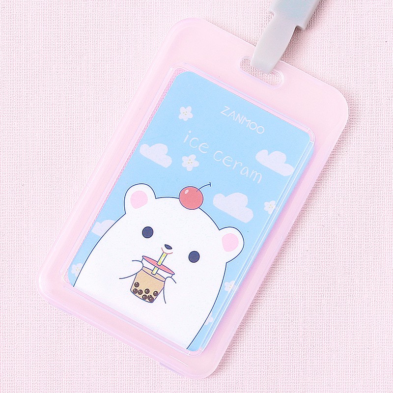 Thẻ đeo bảng tên nhựa cứng trong suốt kèm dây đeo