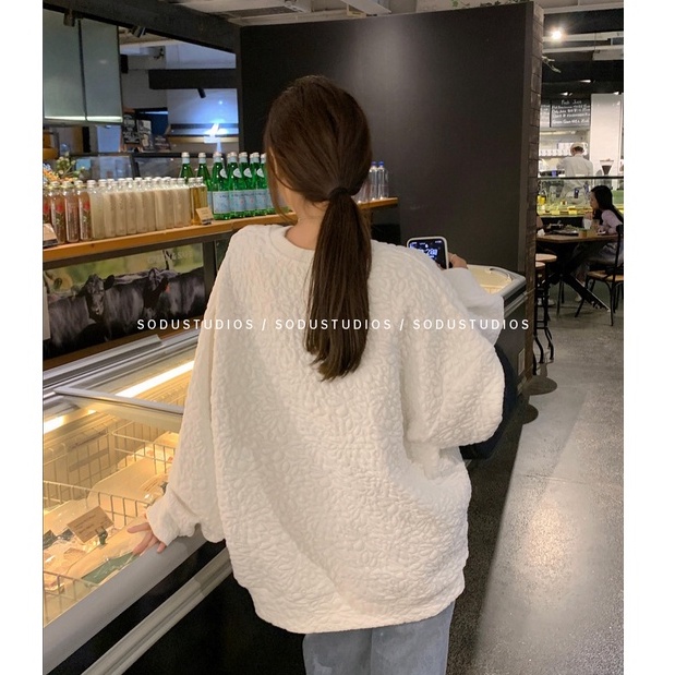 Xiaozhainv Áo Nỉ Tay Dài Cổ Tròn Dáng Rộng In Chữ Cá Tính Phong Cách Retro Thời Trang Cho Nữ | BigBuy360 - bigbuy360.vn