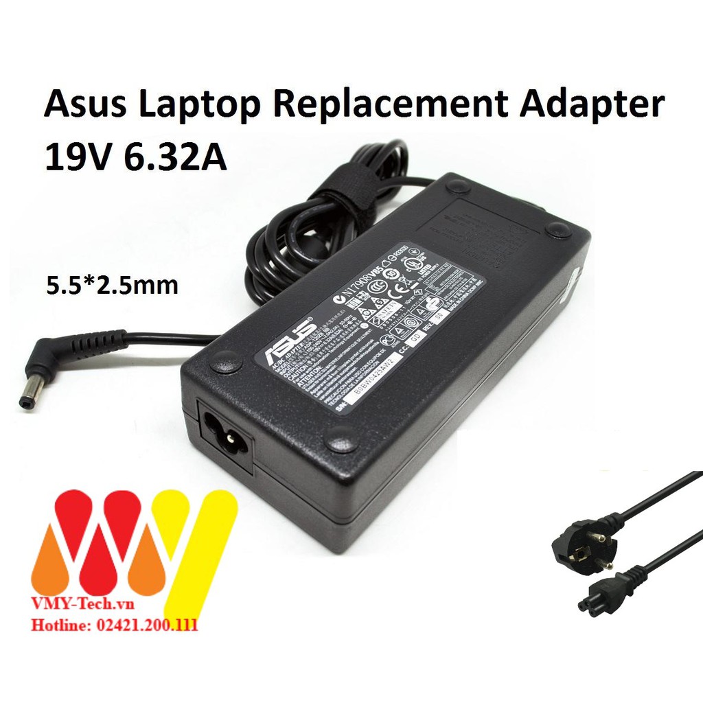 Sạc laptop ASUS 19V 6.32A 120W ROG FX504 GL502V GL752VW GL552VW N750 -A15-120P1A PA-1121-28