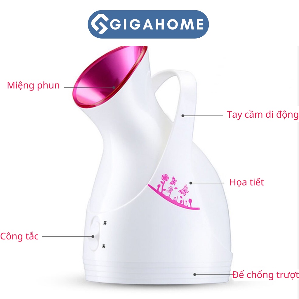 Máy Xông Mặt Bằng Hơi Nước Nano Ion Ấm GIGAHOME Dưỡng Ẩm Và Làm Mềm Da 2298