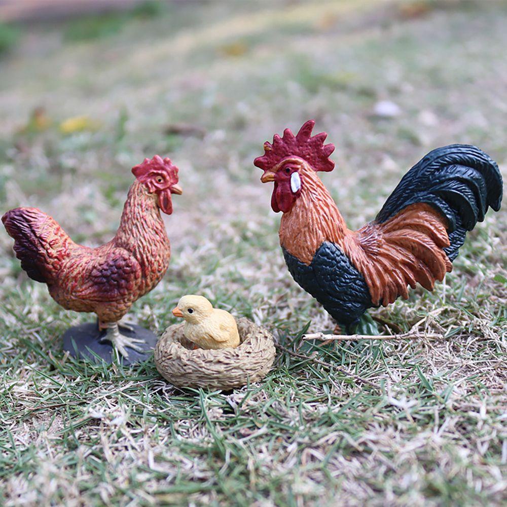 Mô Hình Đồ Chơi Gia Đình Gà Con Đánh Lửa Giáo Dục Cho Bé