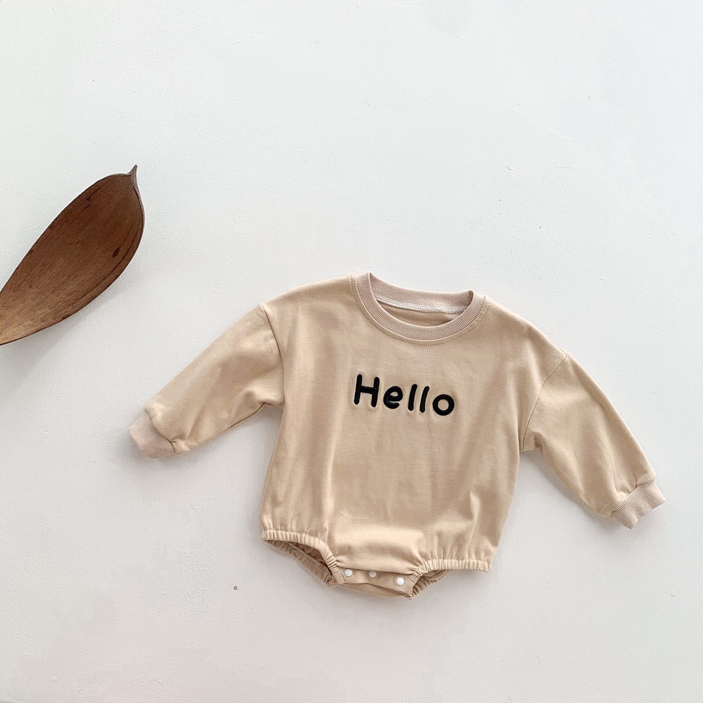 Bộ Áo Liền Quần Tay Dài Thời Trang Mùa Thu Cho Bé Sơ Sinh