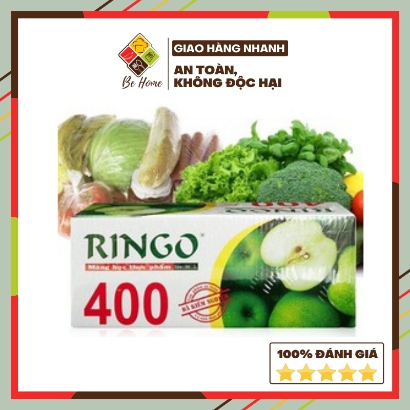 Màng Bọc Thực Phẩm Có Lưỡi Cắt Ringo BEHOME Màng Bọc Thức Ăn Co Dãn 250mx30cm Siêu Bền Đảm Bảo An Toàn [RINGO400]