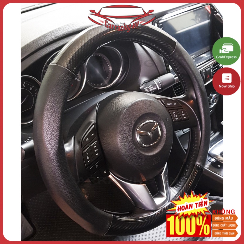 Bọc Vô Lăng Xe Ô Tô CARRACING BOC VO LANG Vân Carbon Cao Cấp Chống Trơn Chống Trượt - Phụ Kiện Đồ Chơi Ô TÔ - Xe Hơi | BigBuy360 - bigbuy360.vn