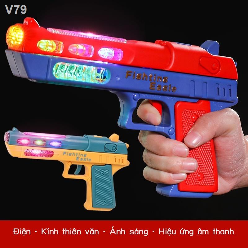 Đồ chơi trẻ em âm thanh và ánh sáng súng cậu bé nhạc thiếu nhi mô phỏng lục ổ quay điện 1-3-4-5 tuổi
