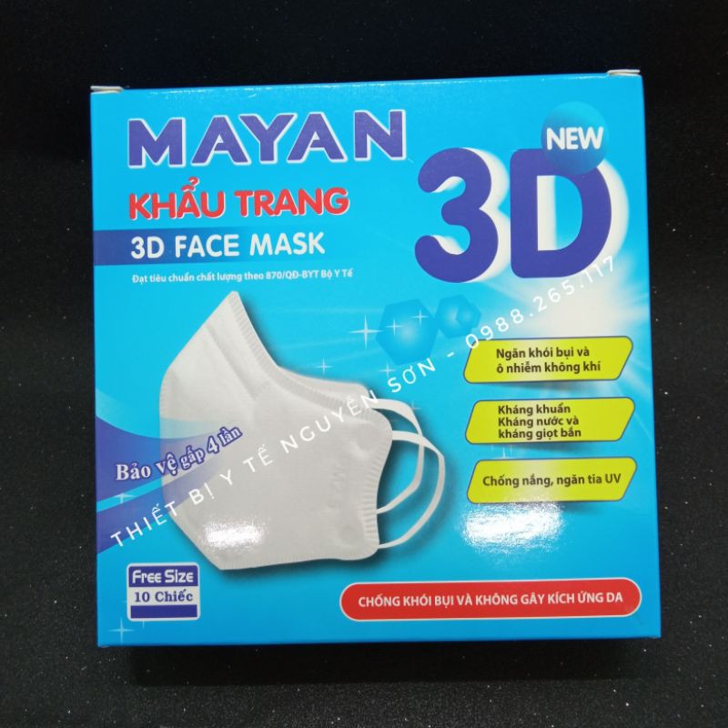 Khẩu trang 3D Mask PM 2.5 chất lượng cao dành cho người lớn - khẩu trang y tế Mayan