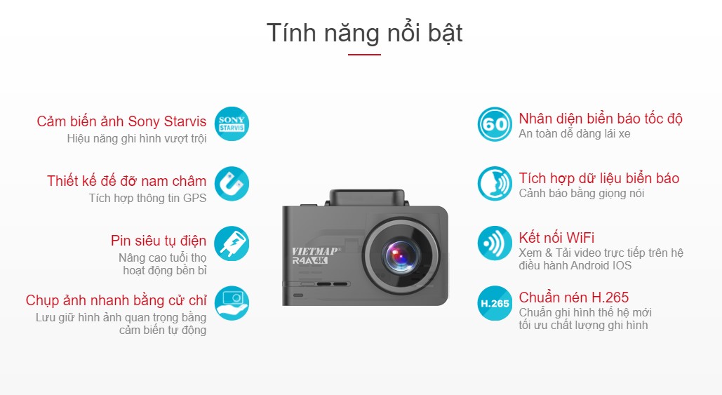 CAMERA HÀNH TRÌNH VIETMAP R4A NHẬN DIỆN BIỂN BÁO GIAO THÔNG | BigBuy360 - bigbuy360.vn