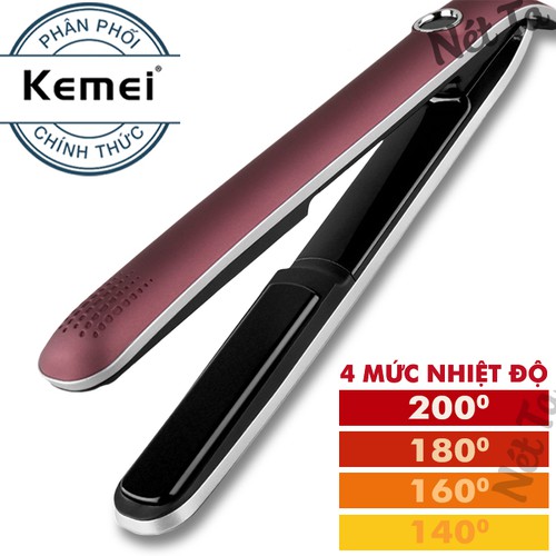 Máy duỗi tóc có 4 mức chỉnh nhiệt kemei KM2203