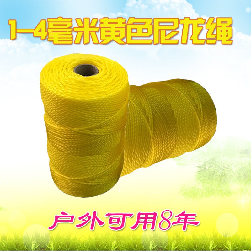 Dây Thừng Nylon Màu Vàng Đậm 1 / 2 / 3 / 4mm Chất Lượng Cao