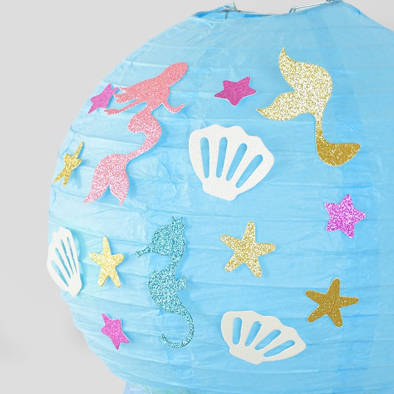 Lồng đèn giấy hình nàng tiên cá đại dương trang trí tiệc sinh nhật