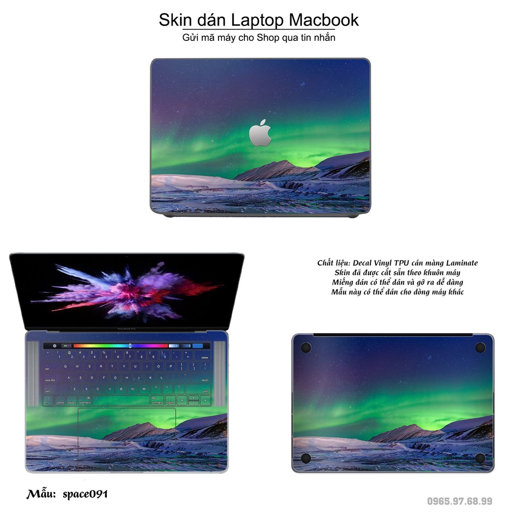 Skin dán Macbook mẫu không gian (đã cắt sẵn, inbox mã máy cho shop)