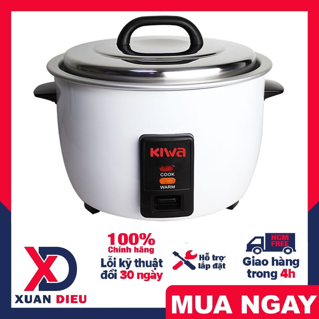NỒI CƠM ĐIỆN NẮP RỜI KIWA MK-55RE ,Dung tích:10 L, Công suất: 2950W, Chất liệu lòng nồi: Nhôm, Xuất xứ:Đài Loan