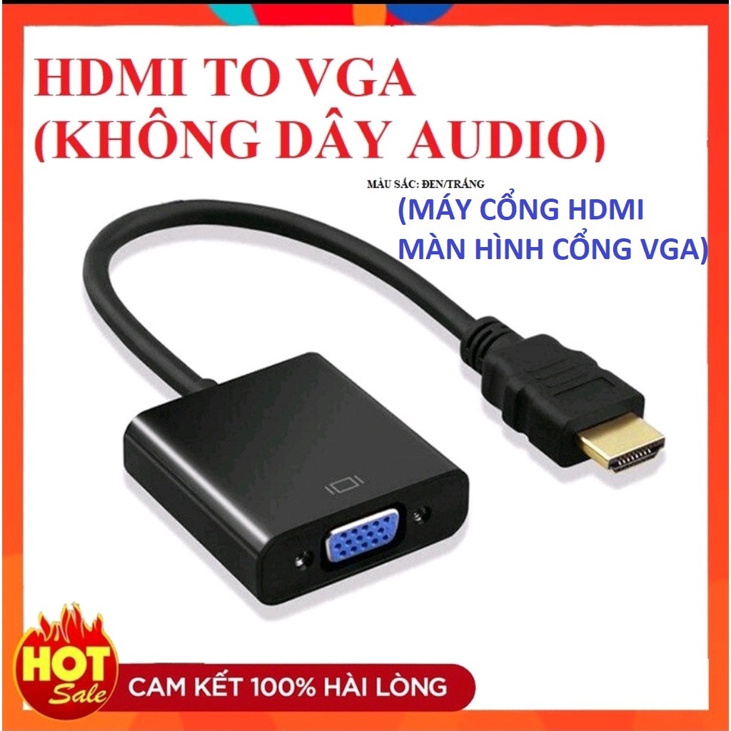 [Hàng xịn] Cáp chuyển đổi HDMI sang VGA kèm dây audio 3.5-Bộ đầu chuyển cổng HDMI ra VGA giắc HDMI to VGA,dây máy chiếu