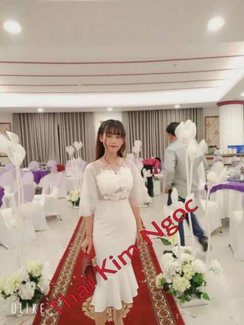 Đầm dự tiệc đuôi cá tay loe sang trọng ẢNH THẬT | BigBuy360 - bigbuy360.vn