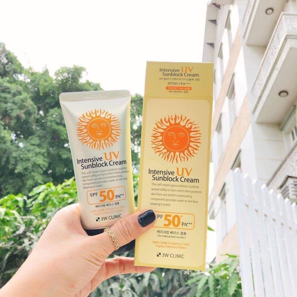 Kem chống nắng 3w clinic Intesive UV Sunblock cream  SPF 50+PA+++