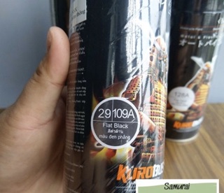 Sơn xịt đen nhám Samurai 109A lên màu cực đẹp [ mua Kèm Nhám Nhât ]