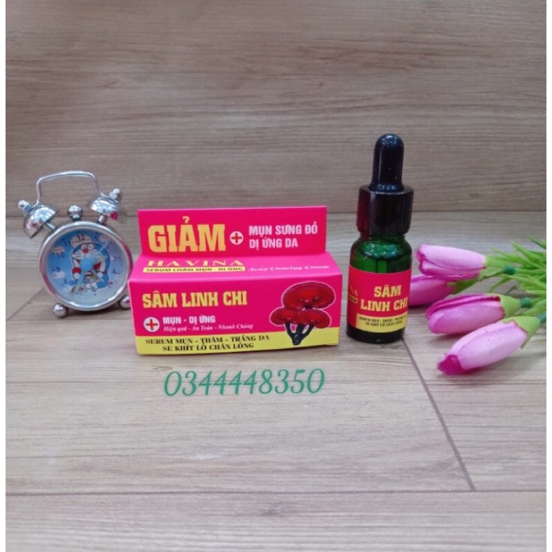 Serum mụn Havina Sâm linh chi hồng 10ml
