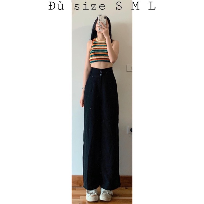 Quần Kaki Cạp Cao Tôn Dáng Ống Suông | BigBuy360 - bigbuy360.vn