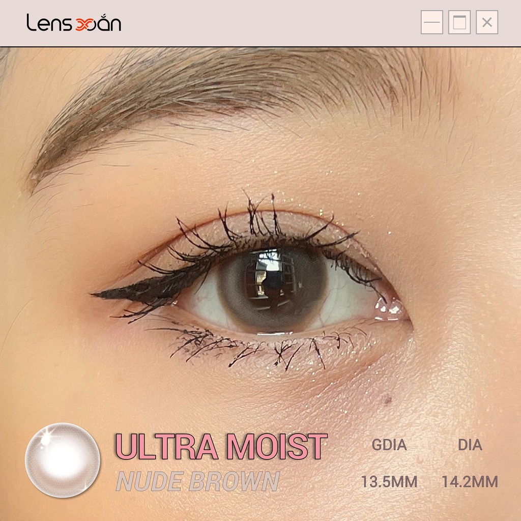 KÍNH ÁP TRÒNG CAO CẤP SIESTA ULTRA MOIST NUDE BROWN : Lens nâu lạnh hiệu ứng trăng khuyết tự nhiên| Lens Xoắn (GIÁ 1 CH)