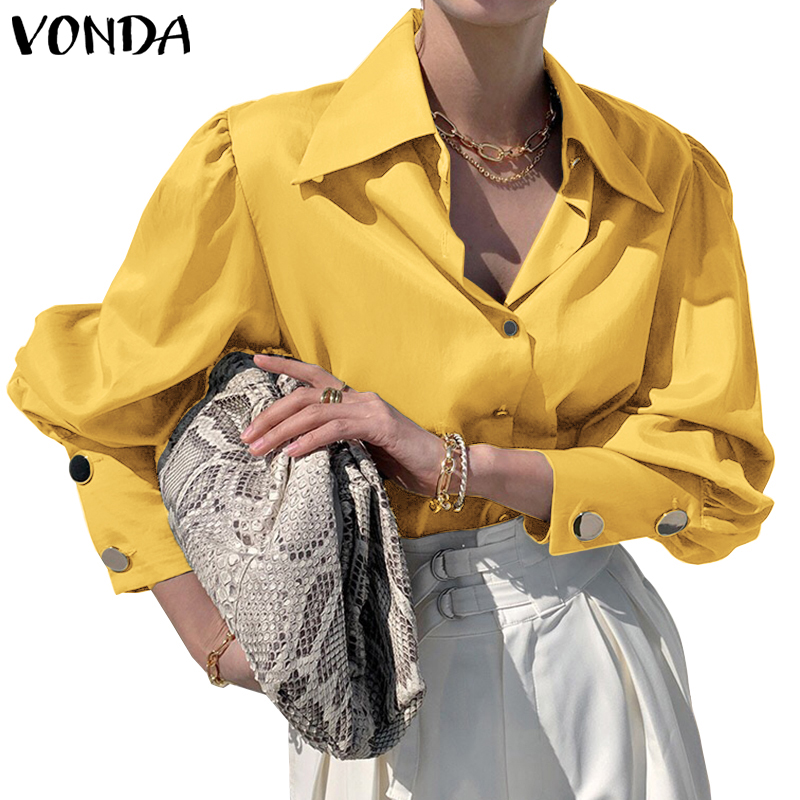 Áo Sơ Mi VONDA Cổ Bẻ Tay Dài Phong Cách Công Sở
