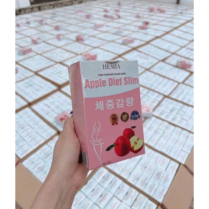 Thạch táo giảm cân Hemia chuẩn, tem soạn tin xác thực, eo thon dáng đẹp