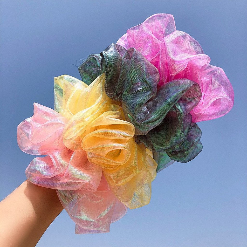 Cột tóc, buộc tóc vải scrunchies siêu hot hit 2020 T024