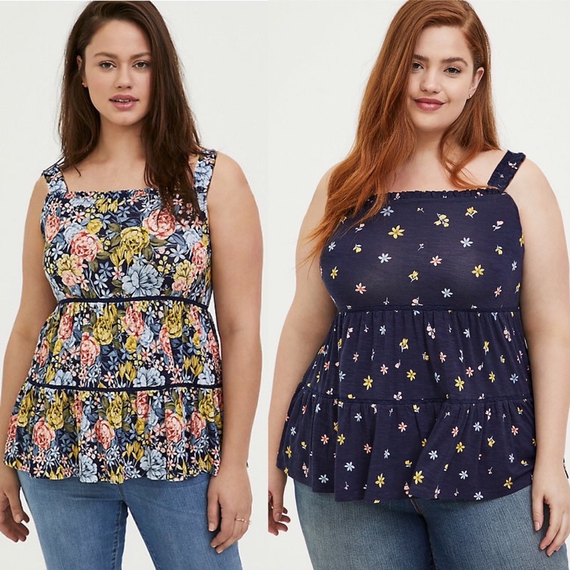 [virusplussize]Áo hoa BIGSIZE babydoll torid