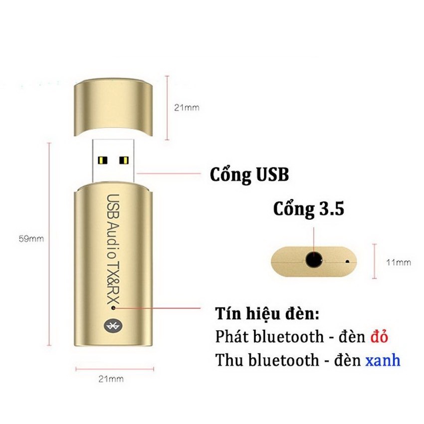 [Xa 20m] USB Bluetooth 4.2 Phát Và Nhận, Dùng Cho Loa,Máy Tính, Amply. Bảo Hành 1 Đổi 1 Trong Vòng 6 Tháng