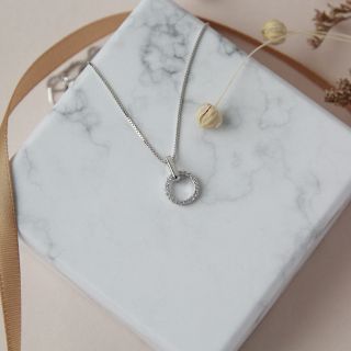 Dây Chuyền Bạc Thời Trang Mặt Tròn Đính Đá- Jedo DC001