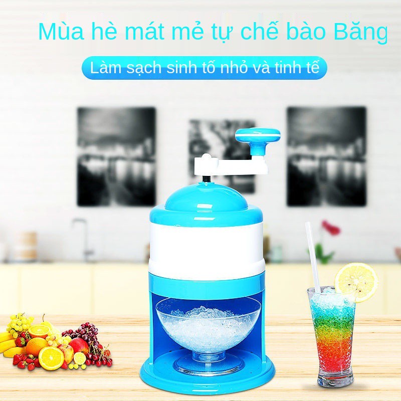 Máy nghiền đá quay tay gia đình máy sinh tố nhỏ bằng tay máy làm đá bào máy làm đá trẻ em Máy làm đá bào tuyết Máy làm đ