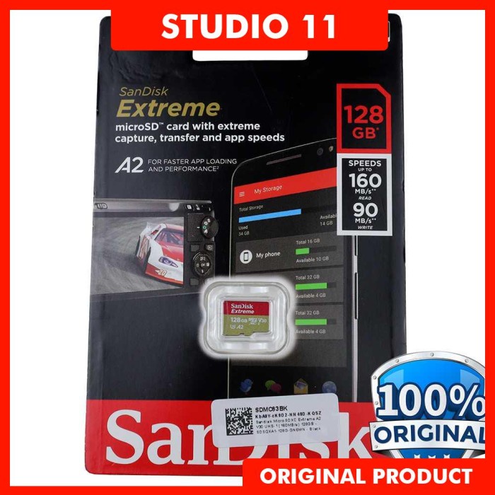 SANDISK Micro SDXC Extreme A2 V30 UHS-1 (160MB / s) - SDSQXA1-GN6MN