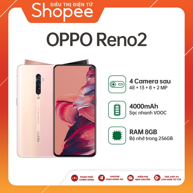 Điện thoại OPPO Reno2 8GB/256GB - Hàng Chính Hãng