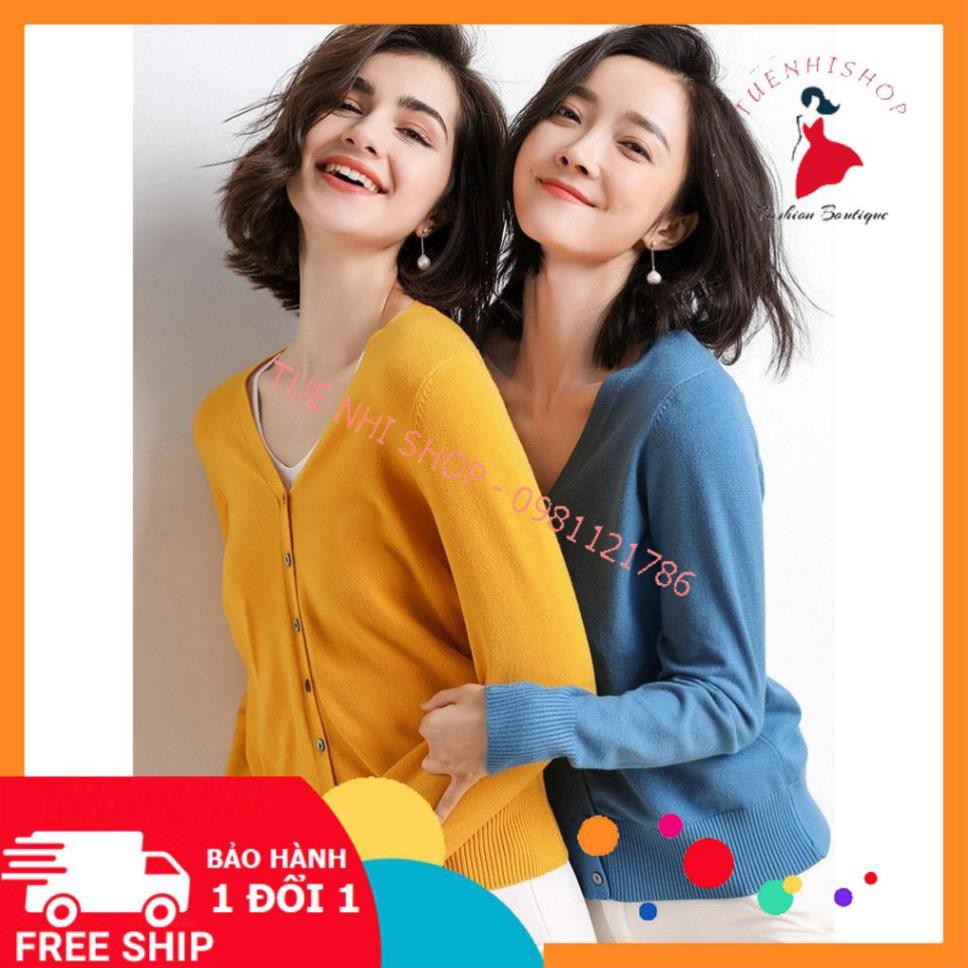 Áo khoác len Cardigan nữ mỏng cổ chữ V hàng Quảng Châu cao cấp AL04 | BigBuy360 - bigbuy360.vn