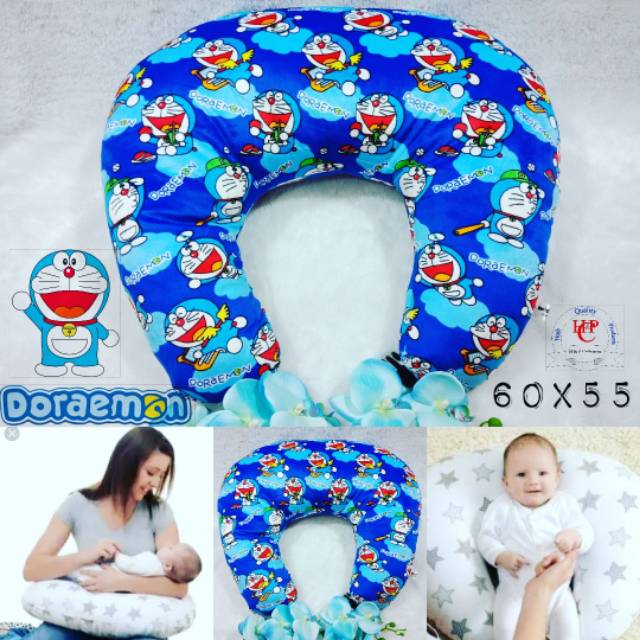 Doraemon Gối Nằm Cho Bé Uống Sữa Tiện Dụng