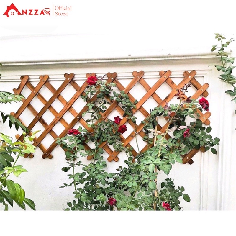 Giàn gỗ treo cây hoa ban công. Gỗ cao su xuất khẩu chịu mưa năng. Gỗ dầy chắc chắn. Bảo hành 3 năm
