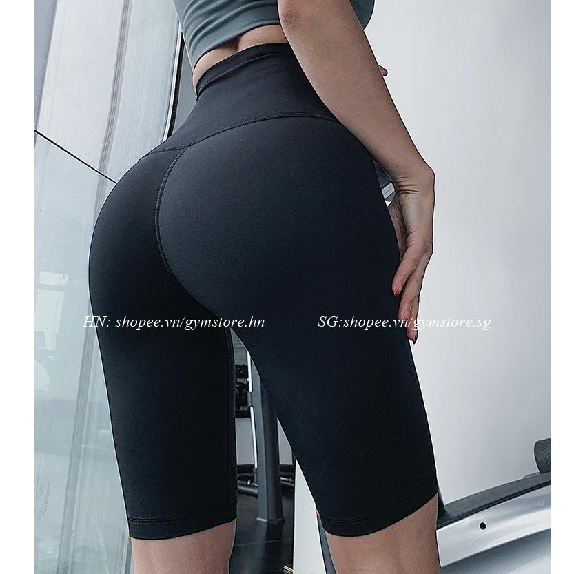 Quần biker short legging đùi ❤️CHO ĐỔI SIZE❤️ tập gym thun poly mịn siêu co giãn cạp cao gen bụng nâng mông 𝐆𝐘𝐌𝐒𝐓𝐎𝐑𝐄 926